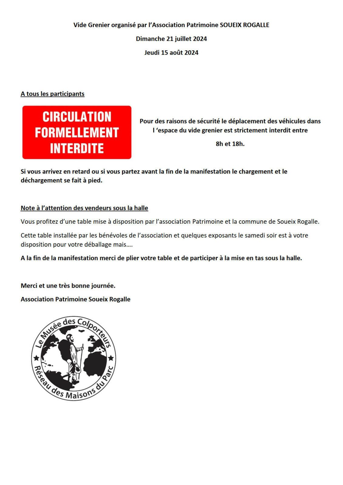 Vide Greniers du 15 Août