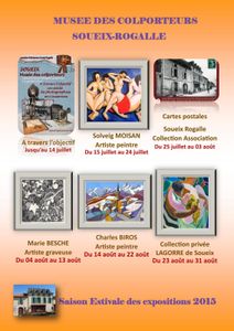 Expositions temporaires de l'été 2015