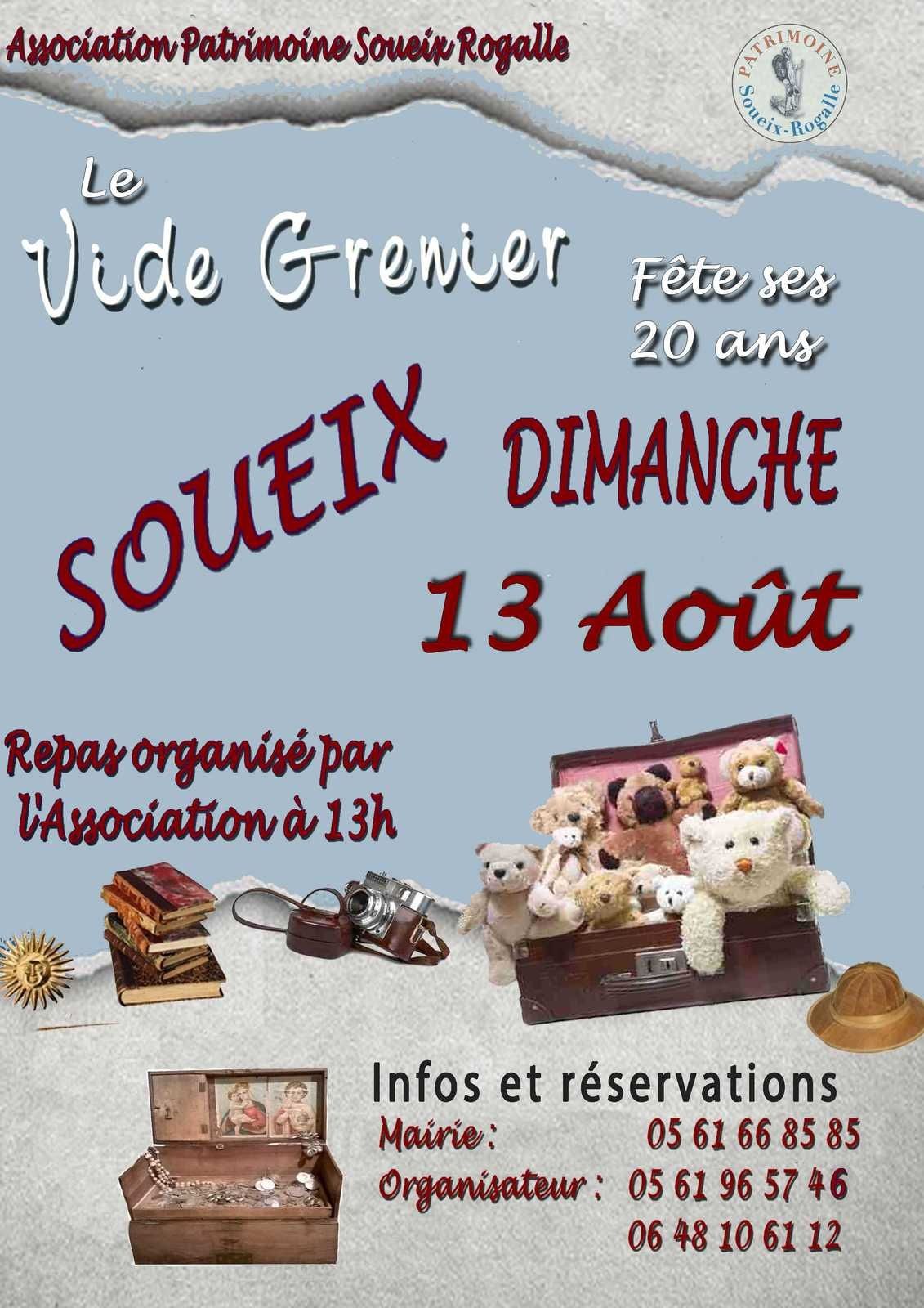 Vide grenier Dimanche 13 août